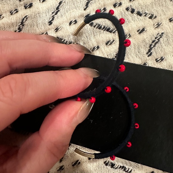 J.CREW ❤️ BEADED HOOP EARRINGS - Picture 2 of 4